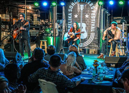 OPELIKA, ALABAMA - OCTOBER 12: Abe Partridge, Cat Ridgeway, and Dave Navarro perform during the 2022 Opelika Songwriters Festival on October 12, 2022, in Opelika, Alabama. (Photo by R. Diamond/Getty Images)